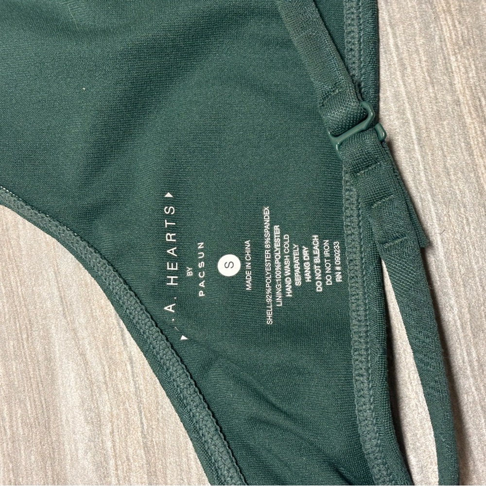 PacSun Dark Green Bikini Top - Picture 4 of 5